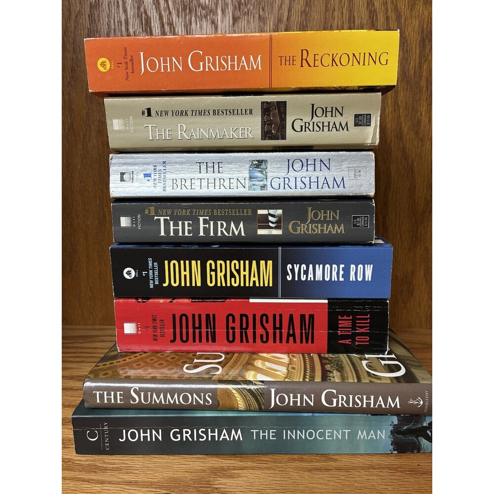 Lot of 8 JOHN GRISHAM Reckoning Rainmaker Brethren Firm Sycamore Innocent Kill